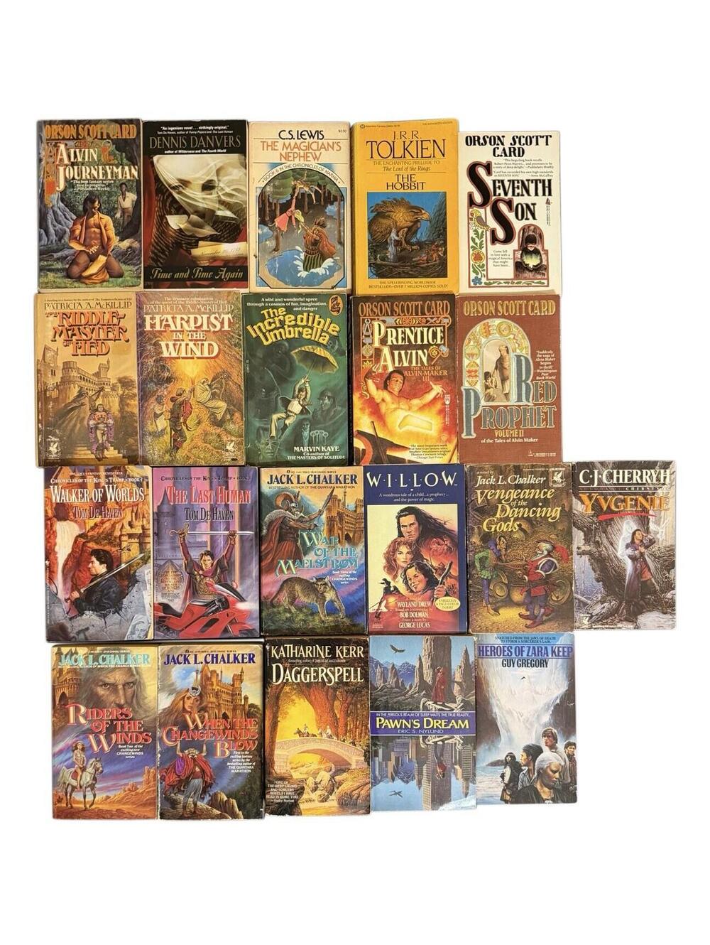 Lot Of 21 Vintage Mix Sci-Fi Fantasy Fiction Sorcery Sword Paperback Books